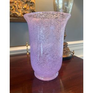 Vintage Beranek/Skrydlovice Glassworkds Bubble Style Large Vase Hand Blown